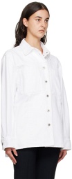 Burberry White Button Denim Jacket