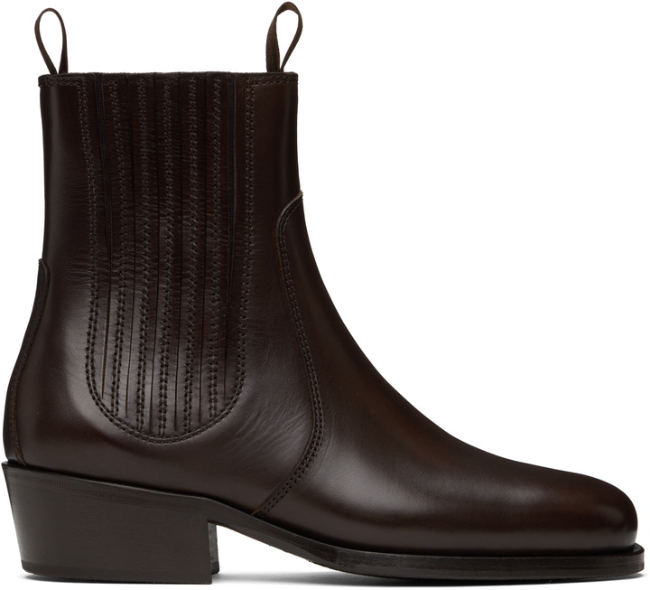 Photo: LEMAIRE Brown Vegetable-Tanned Chelsea Boots