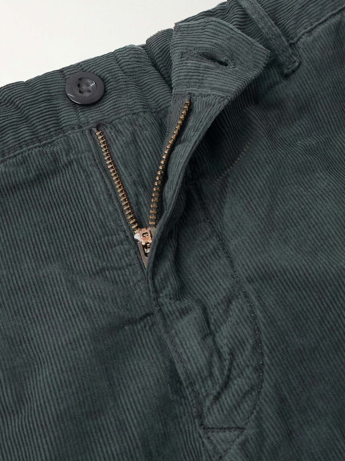 Slowear - Straight-Leg Cotton-Corduroy Trousers - Green