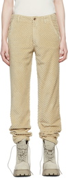 ERL Beige Cotton Trousers