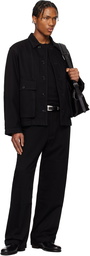 LEMAIRE Black Minimal Western Belt