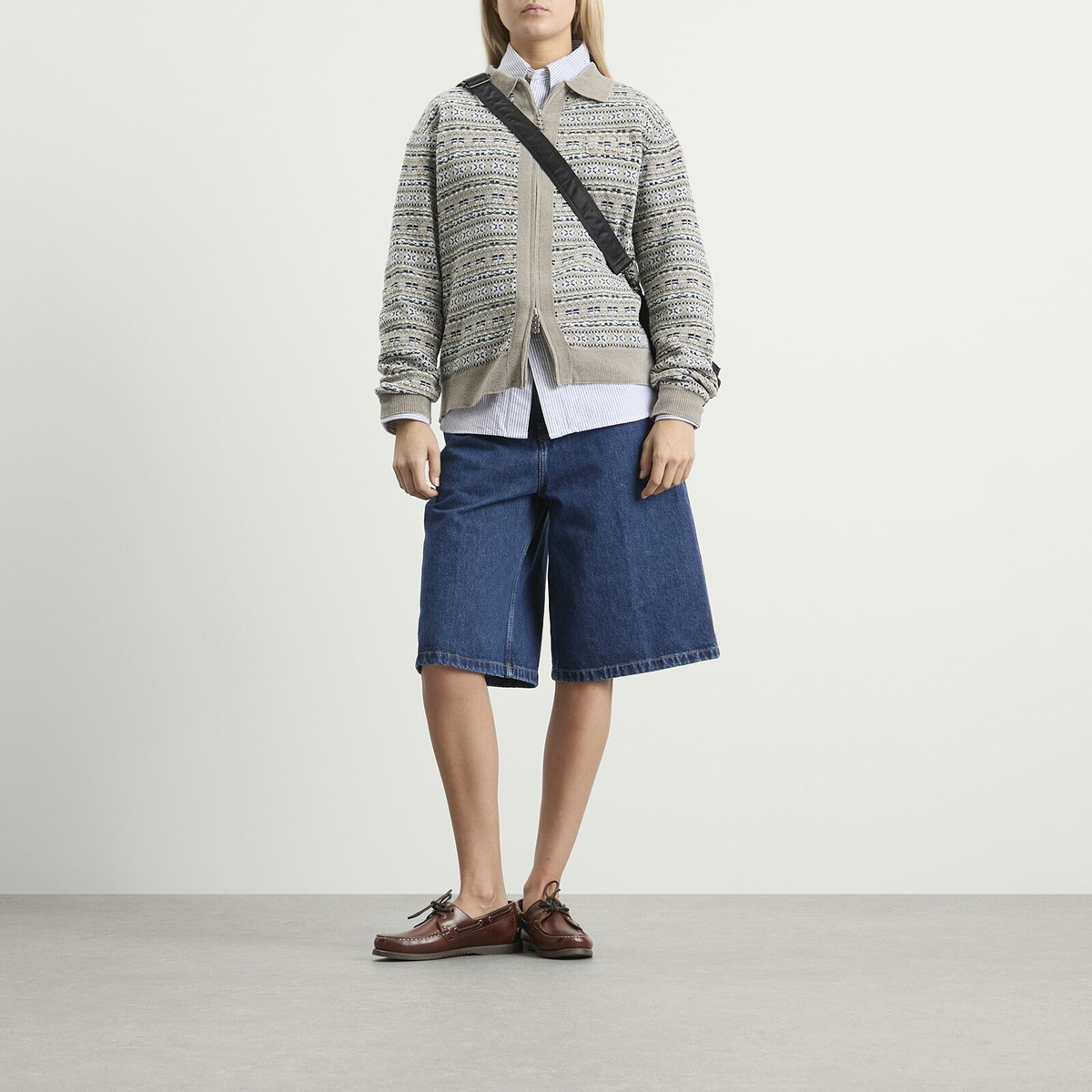 TTT MSW Zip Knit Cardigan in Greige