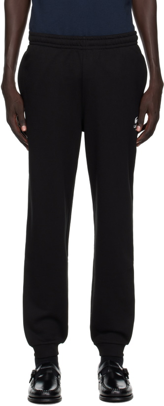 Photo: Lacoste Black Tapered Leg Sweatpants
