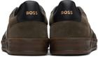 BOSS Khaki Paneled Sneakers