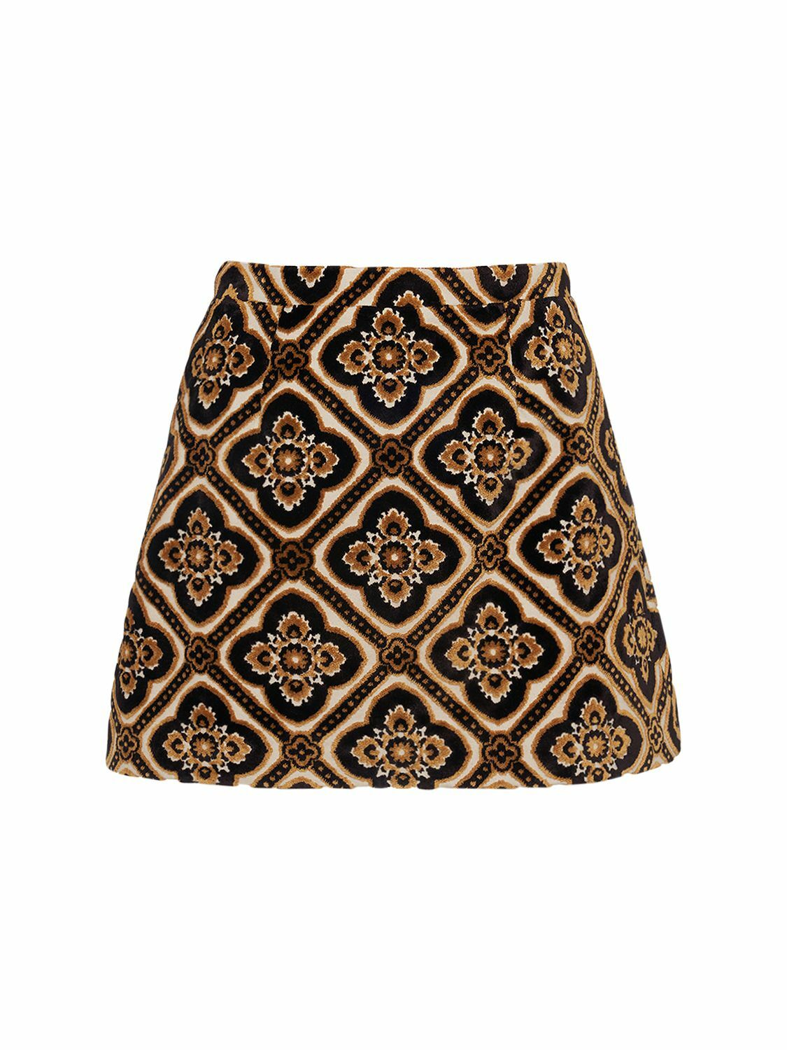 【関税&送料込】Etro Silk Mini Skirt Etro - Blue Multi Base Jacquard Mini Skirt | Mitchell Stores