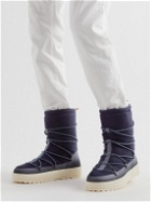 Loro Piana - Snow Wander Quilted Leather-Trimmed and Cashmere Boots - Blue