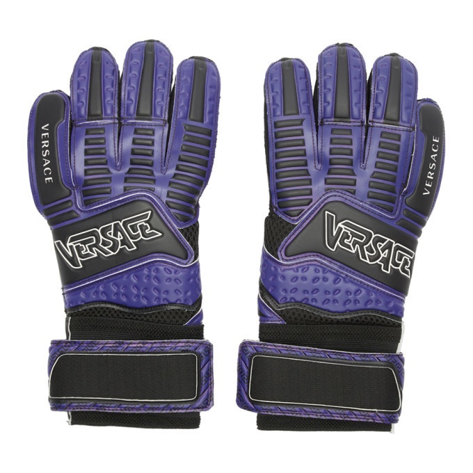 Photo: Versace Purple Logo Gloves