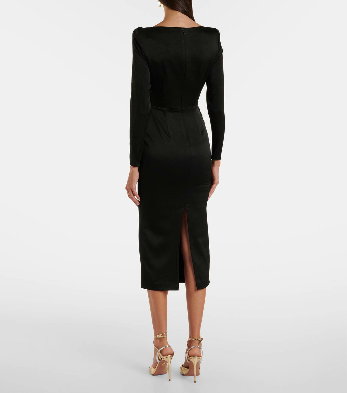 Alex Perry Asymmetric draped midi dress