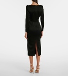 Alex Perry Asymmetric draped midi dress