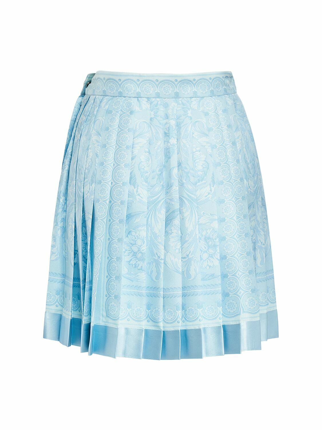 Gianni Versace Vintage Lilac Pleated A-Line Midi Skirt