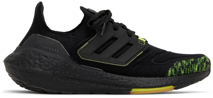 Photo: adidas Originals Black & Yellow Ultraboost 22 Sneakers