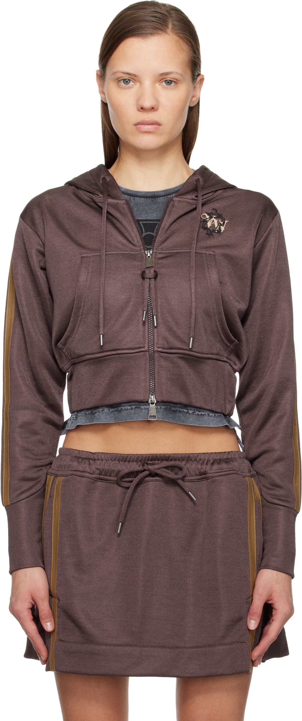 Vivienne Westwood Brown Striped Leo Hoodie