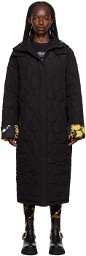 Versace Jeans Couture Black Chain Couture Puffer Coat