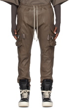 Rick Owens Tan Mastodon Leather Pants