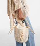 Ruslan Baginskiy Iza rattan-trimmed wicker basket bag