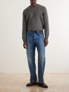 SAINT LAURENT - Straight-Leg Distressed Jeans - Blue