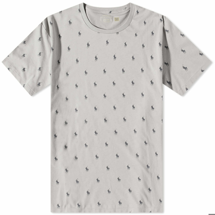 Photo: Polo Ralph Lauren Men's All Over Pony Sleepwear T-Shirt in Grey Fog