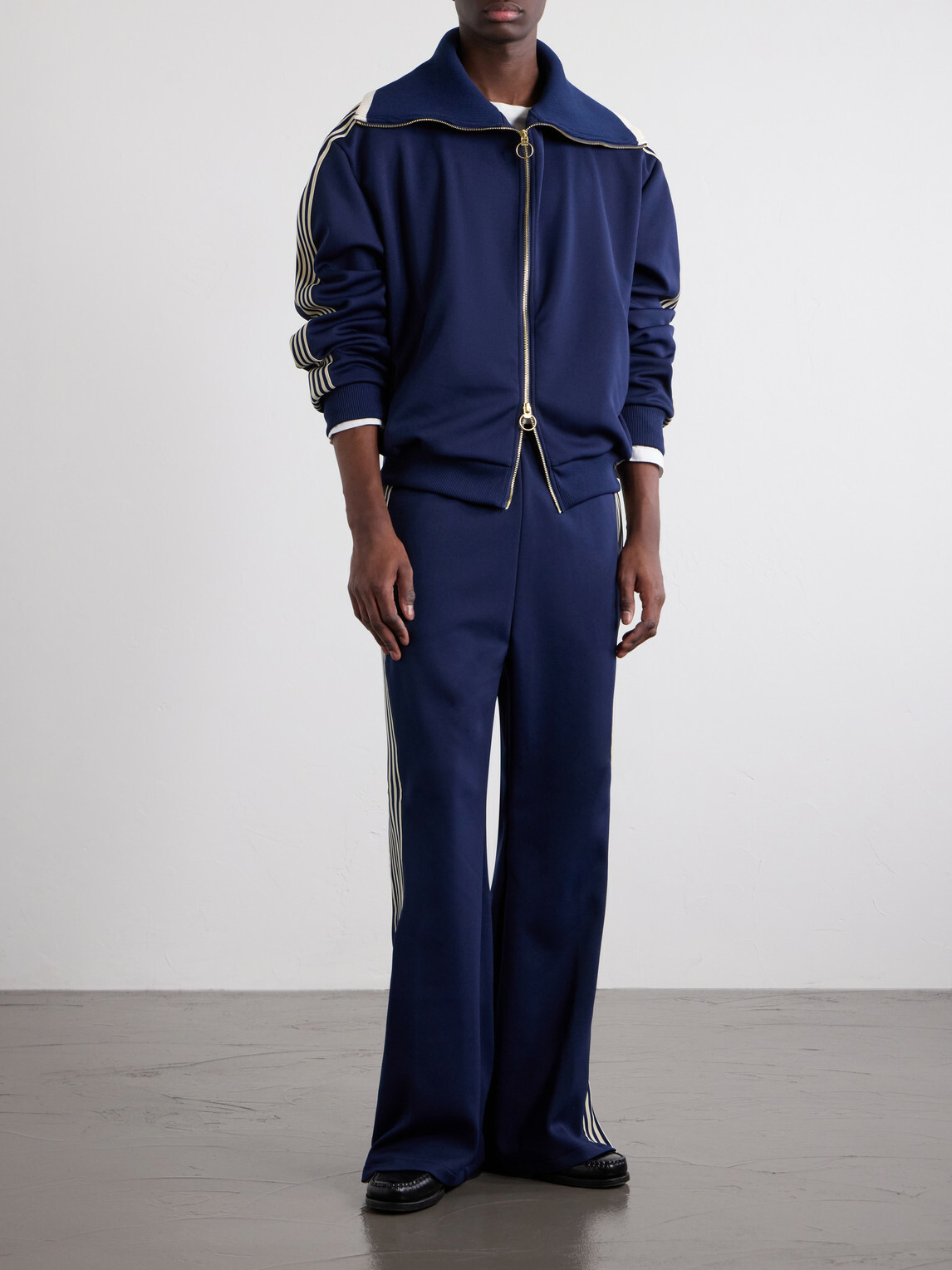 KAPITAL - Striped Jersey Track Jacket - Blue