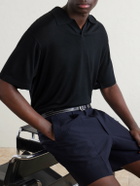 FRAME - Knitted Cotton Polo Shirt - Black
