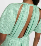 Area Cutout crystal-embellished jersey gown
