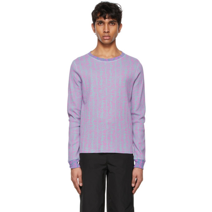 Photo: Marc Jacobs Blue and Purple Thermal Scribblez Long Sleeve T-Shirt