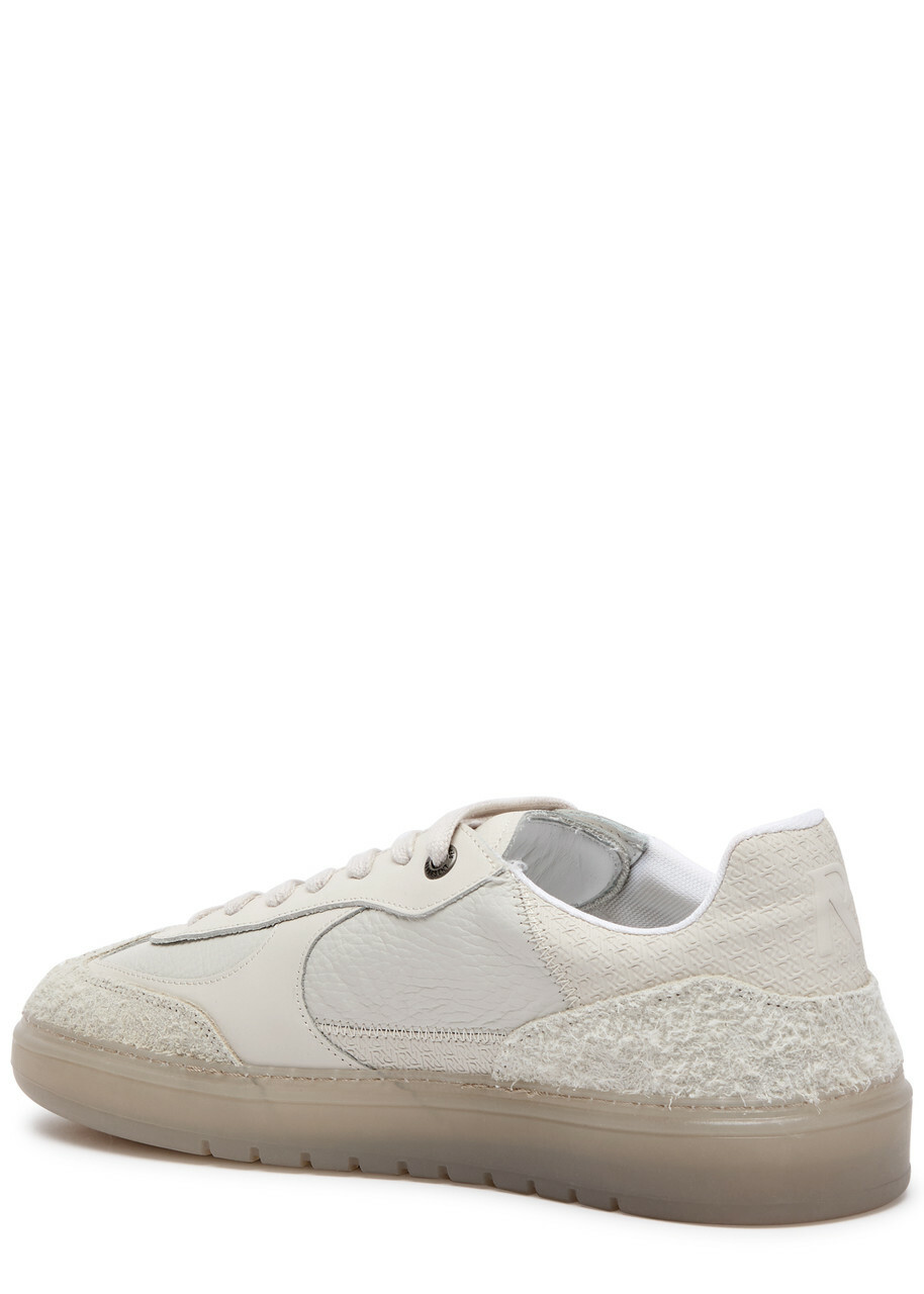 Represent Virtus Panelled Leather Sneakers Off White
