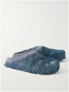Marni - Fussbett Calf Hair Slippers - Blue