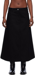 Studio Nicholson Black A-Line Denim Maxi Skirt
