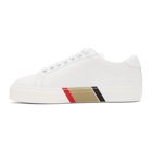 Burberry White Bio-Based Striped Sole Sneakers