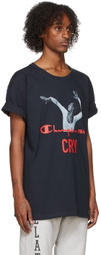 Denim Tears Navy Champion Edition Tears T-Shirt