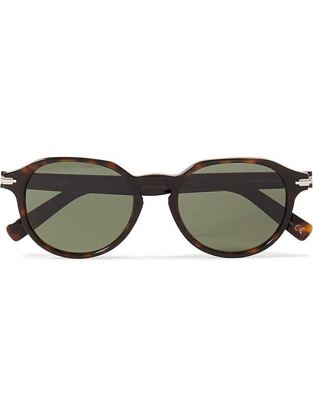 Photo: Dior Eyewear - DiorBlackSuit Round-Frame Tortoiseshell Acetate Sunglasses
