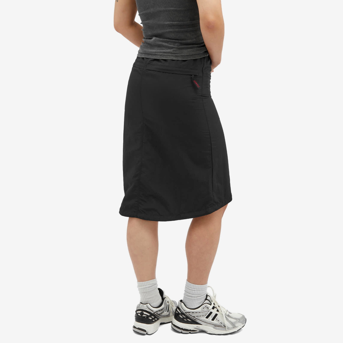 Gramicci Women's Nylon Packable Midi Skirt in Black