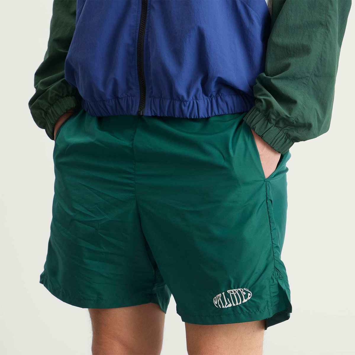 Palmes Men's Oval Tennis Shorts in Dark Green