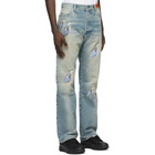 Heron Preston Blue Regular Embroidered Jeans