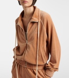 Chloé Cotton-blend velour zip-up sweatshirt