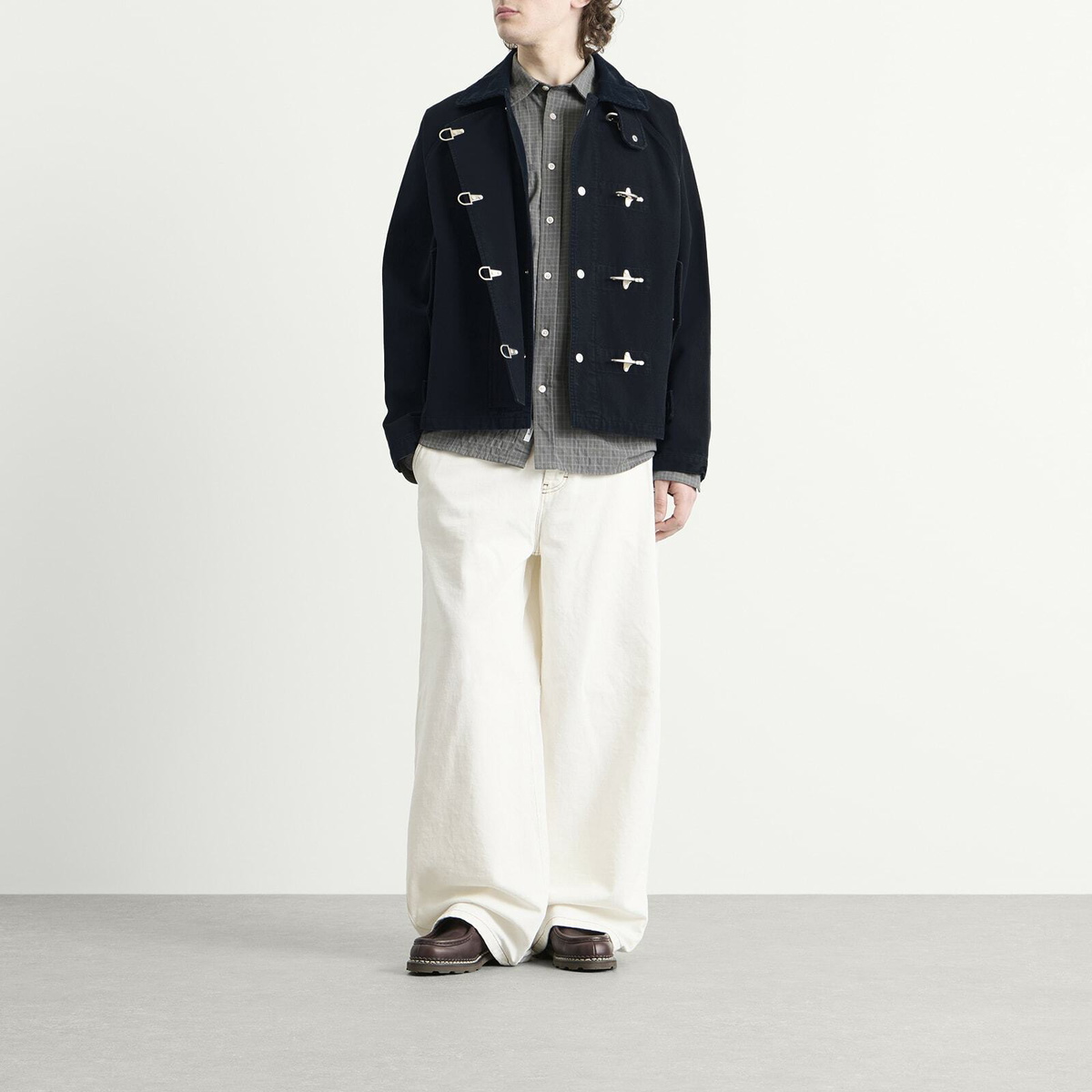 Foret Men's Cinder Clasp Canvas Jacket in Navy