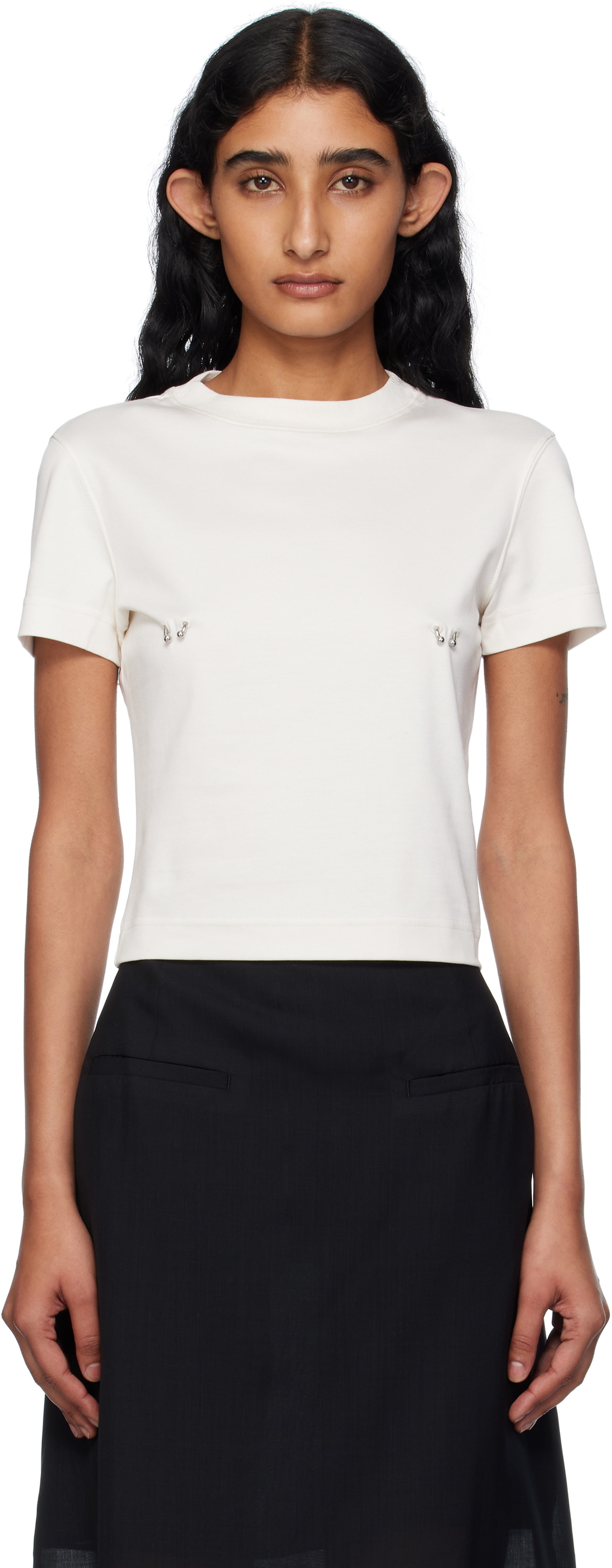 Mugler White Pierced Baby T-shirt Mugler