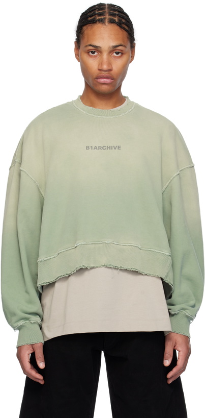Photo: B1ARCHIVE Green Oversized Crewneck Sweatshirt