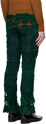 Bloke Green Crochet Pants