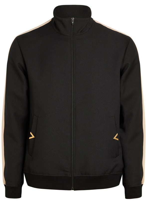 Photo: Valentino Garavani Panelled Jersey-twill Track Jacket Black And White