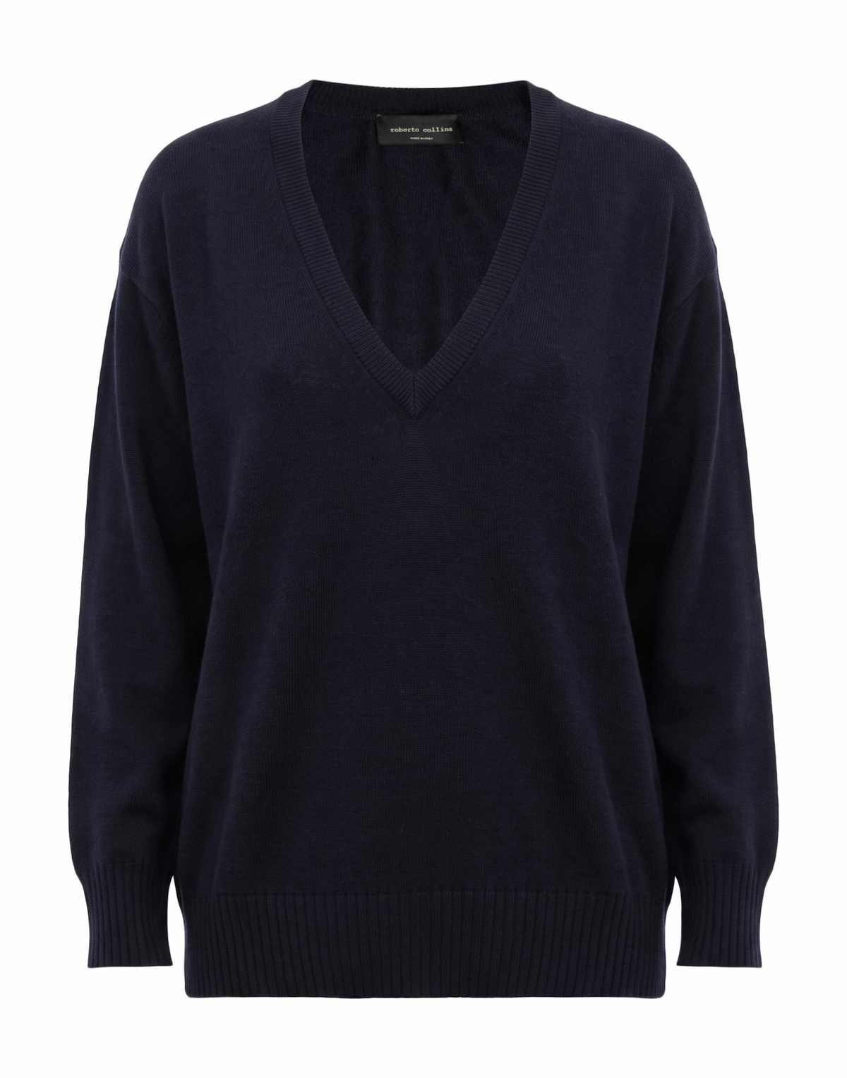 Roberto Collina Womens Sweater Midnight in Blue