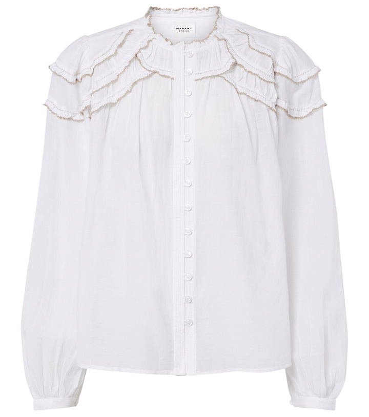 Photo: Marant Etoile Christa ruffled cotton-blend blouse
