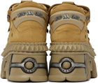 VETEMENTS Tan New Rock Edition Platform Sneakers
