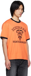 ICECREAM Orange IC Sharks Ringer T-Shirt