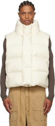 Entire Studios Off-White Quilted Down Vest