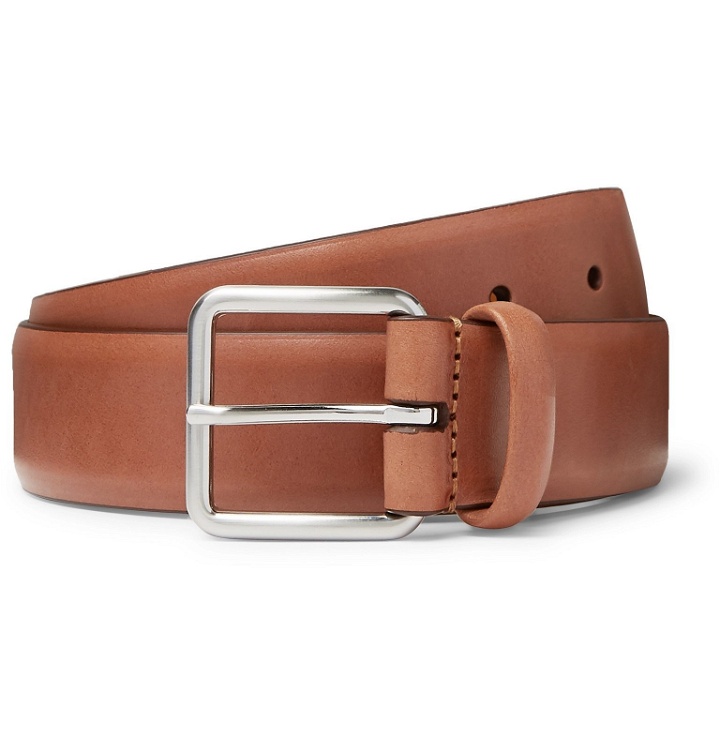 Photo: Anderson's - 3.5cm Brown Leather Belt - Brown