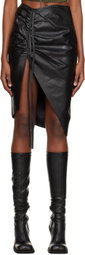 ANDREĀDAMO Black Asymmetric Miniskirt