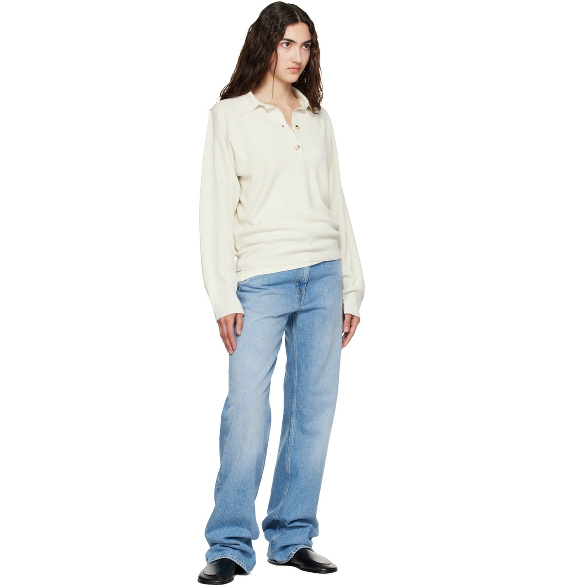 Calvin Klein Collection Off-White Helga Polo