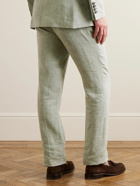 Kingsman - Straight-Leg Linen Suit Trousers - Green