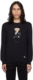 Ralph Lauren Purple Label Black Polo Bear Sweater